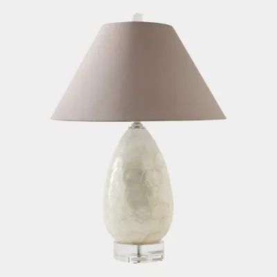 Lydia Abalone Gray Scaled Lamp