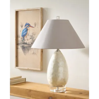 Lydia Abalone Gray Scaled Lamp