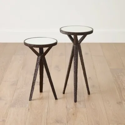 Gamgee Antique Bronze Round Drink Table