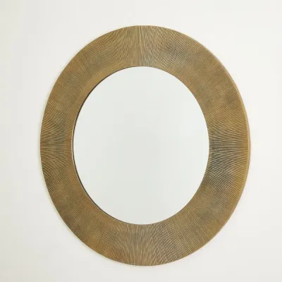 Loretta Brass Round Mirror Large