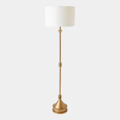 Gear Antique Brass Floor Lamp
