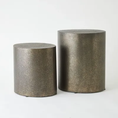 Arwen Champagne Texture Drum Table