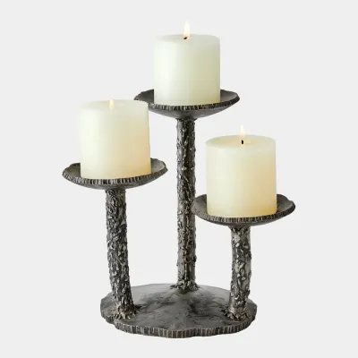 Forest Blossom Natural Iron Candle Holder