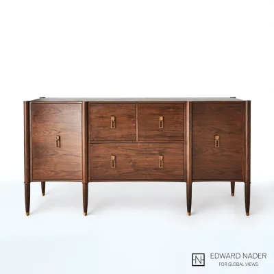 Triple Curve Cabinet - Walnut