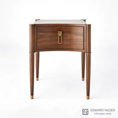 Triple Curve Side Table - Walnut