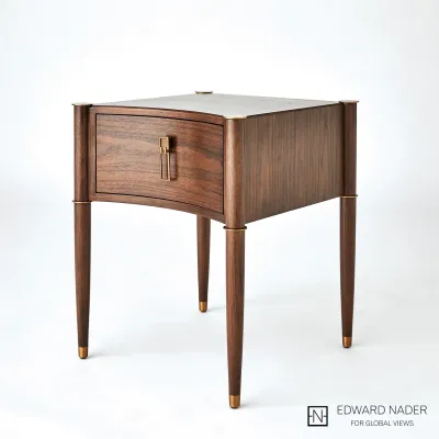 Triple Curve Side Table - Walnut