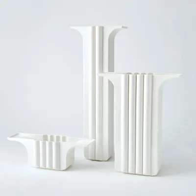 Flying Column Vase - White - Wide