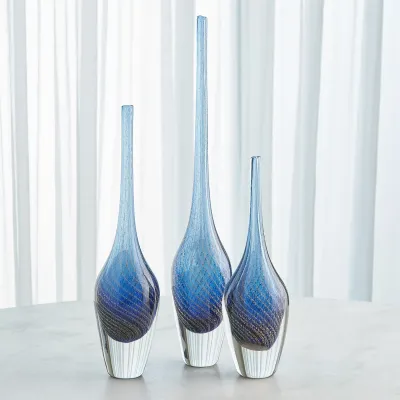 Flecked Spire Bottle - Blue - Small