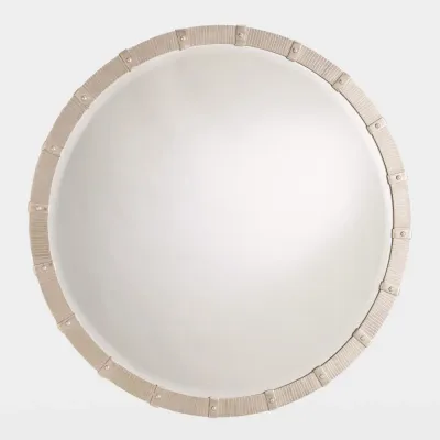 Galleon Nickel Round Mirror 30"H x 30"W x 2"D