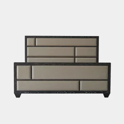 Brazil Black Cerused Oak Bed