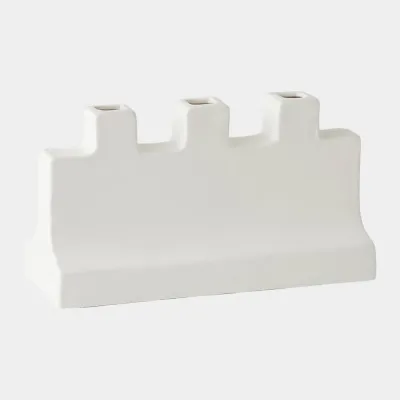 Icon Matte White Wide Vase 8"H x 6"W x 14"D