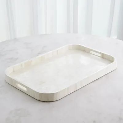 Super Ellipse Box and Tray - White Bone