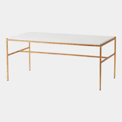 Shadrach Gold Leaf Cut Iron Cocktail Table