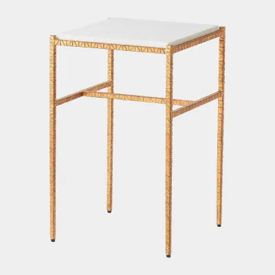 Shadrach Gold Leaf Cut Iron Side Table