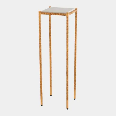 Shadrach Gold Leaf Cut Iron Accent Table