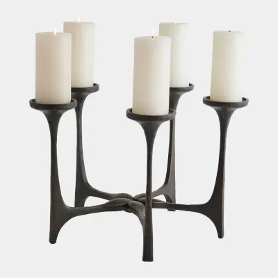 Gathered Bronze Candleholder