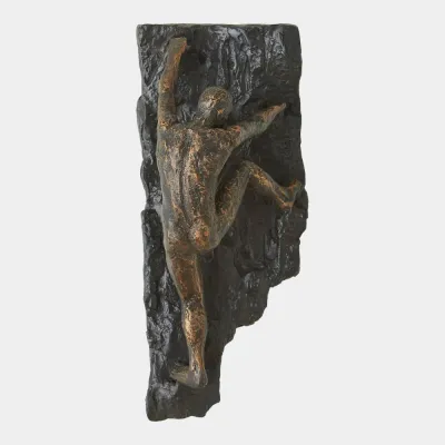 Free Climbing Man-Jug Hold