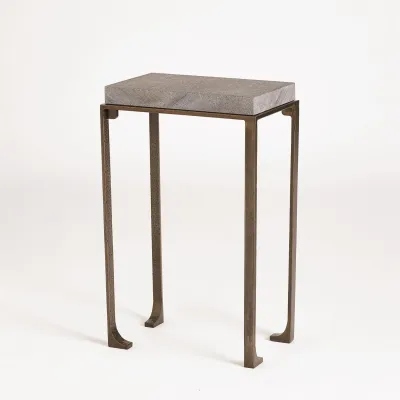 Zen Side Table w/Flamed Granite Bronze Large