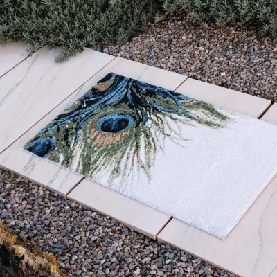 Pavone Multicolor Bath Rug