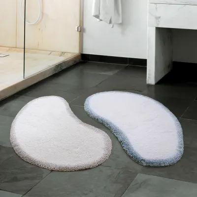 Maiko White/Sea Mist Bath Rug