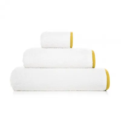 Portobello White/Mustard Bath Towels