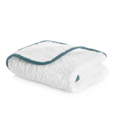 Portobello White/Peacock Bath Towels