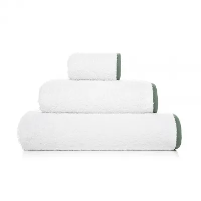 Portobello White/Jade Bath Towels