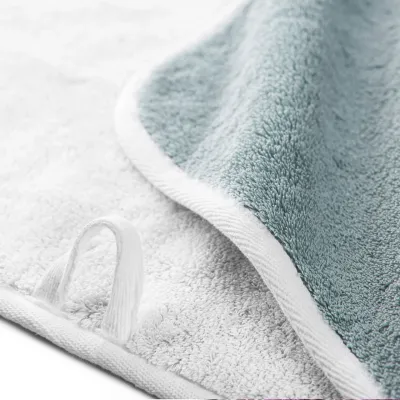 Bicolore White/Seamist Bath Towels