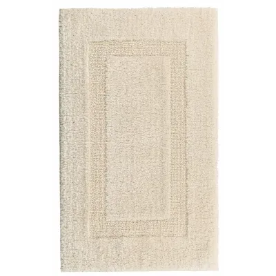 Classic Reversible Combed Cotton Bath Rugs Natural