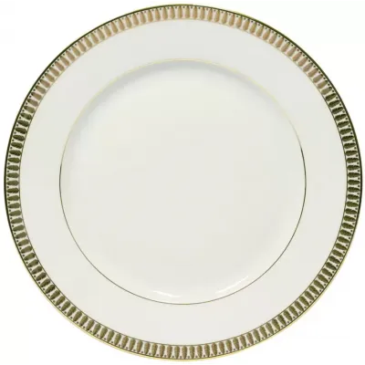 Plumes Footed Cake Platter White/Gold 31.5 Cm