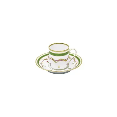 Vieux Paris Vert Coffee Cup And Saucer