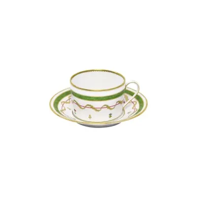 Vieux Paris Vert Teacup And Saucer