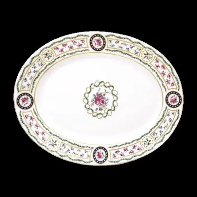 Louveciennes Green/Gold Oval Dish Large