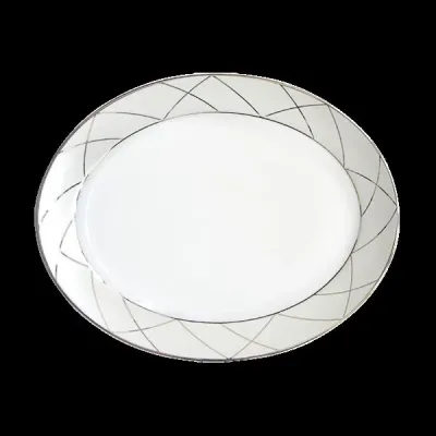 Clair de Lune Arcades Grey/Platinum Oval Dish Large