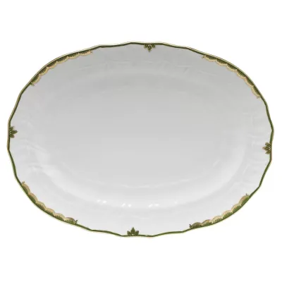 Princess Victoria Dark Green Platter 15 in L X 11.5 in W