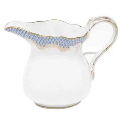 Fish Scale Light Blue Creamer 6 Oz 3.5 in H