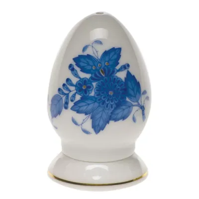 Chinese Bouquet Blue Pepper Shaker Single Hole 2.5 In H