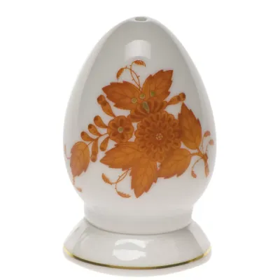 Chinese Bouquet Rust Pepper Shaker Single Hole 2.5 In H