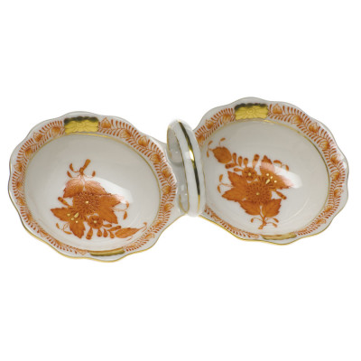 Chinese Bouquet Rust Twin Salt 5.5 in L