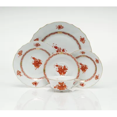 Chinese Bouquet Rust Ring Box 2.75 in D