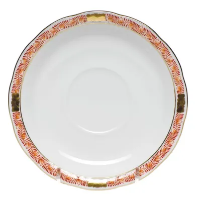 Chinese Bouquet Garland Rust Tea Saucer