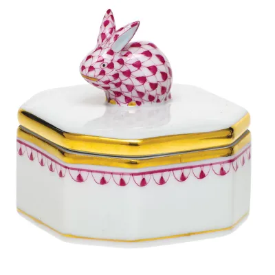 Petite Octagonal Box Raspberry 2 in L X 2 in H