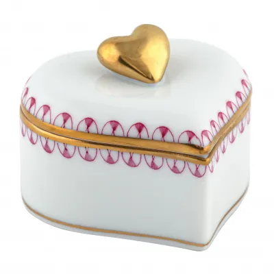 Double Heart Box Raspberry