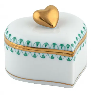 Double Heart Box Green