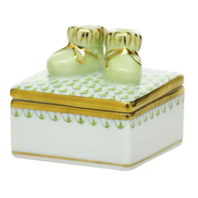 Baby Bootie Box Key Lime 2 in L X 2 in W X 1.75 in H