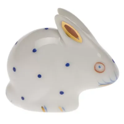 Polka Dot Rabbit Blue/White 1 in H