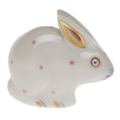 Polka Dot Rabbit Pink 1 in H