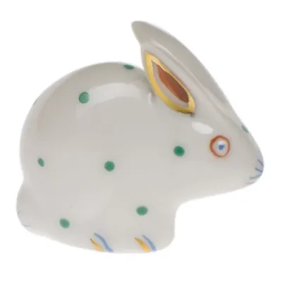 Polka Dot Rabbit Green/White 1 in H