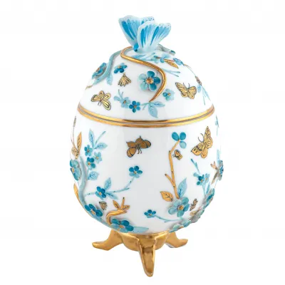 Egg with Flowers Blue