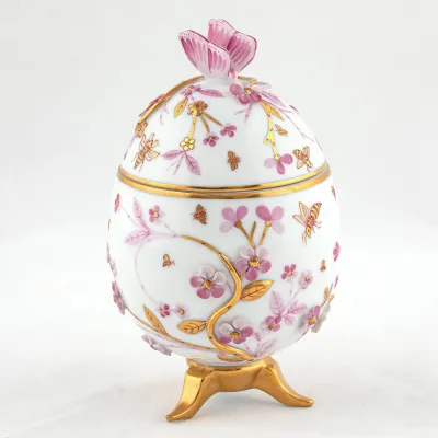 Egg with Flowers Raspberry